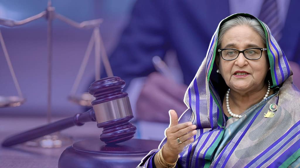 শেখ হাসিনা রায় সরাসরি টিভিতে সম্প্রচার করা হবে।